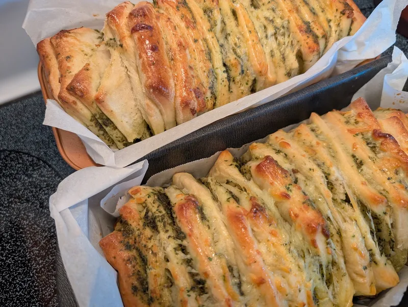 Pull-Apart Pesto Challah Bread